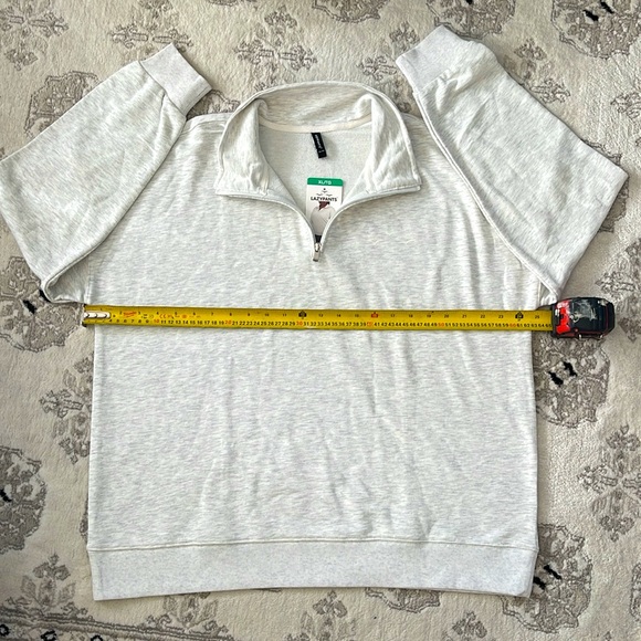 XL LAZYPANTS Women's French Terry Quarter Zip Sweatshirt - Picture 5 of 11